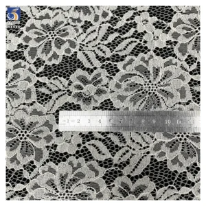 YX984 Non-Stretch Jacquard Mesh Lace Fabric Chantilly Lace Fabric Women's Tops, Underwear, and Dresses White Lace Fabrics...
