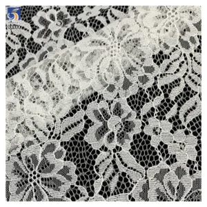 YX984 Non-Stretch Jacquard Mesh Lace Fabric Chantilly Lace Fabric Women's Tops, Underwear, and Dresses White Lace Fabrics...