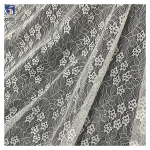 YX990 High Quality 100% Polyester Dense Small Florals Lace Fabric Soft Dress, Underwear Chantilly Lace Fabrics White - 100%...