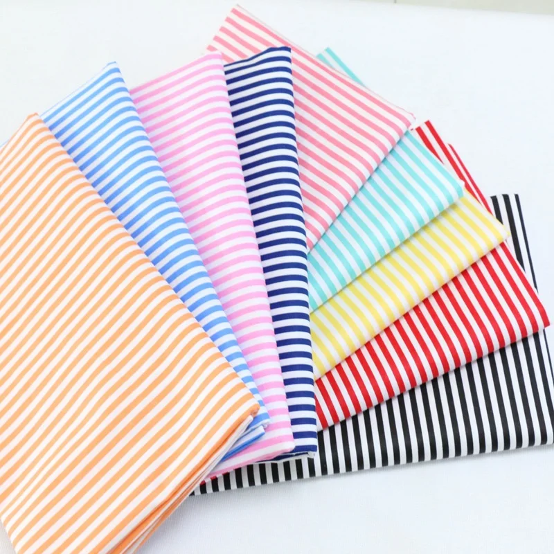 Yaqixin Factory Wholesale 5MM Geometric Stripe Cotton Twill Fabric Single Layer Printing Polo Shirt Men's Fabric...