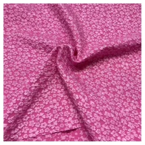 Yaqixin Textile Factory in Stock Small Floral Jacquard Polyester Embossed Textured Jacquard T800 Woven Fabric - 100%...