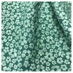 Yaqixin Textile Factory in Stock Small Floral Jacquard Polyester Embossed Textured Jacquard T800 Woven Fabric - 100%...