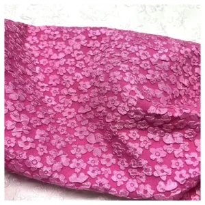 Yaqixin Textile Factory in Stock Small Floral Jacquard Polyester Embossed Textured Jacquard T800 Woven Fabric - 100%...