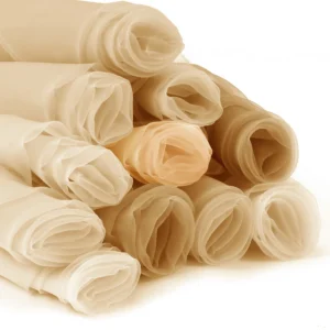 ZP-7 China Wholesale Naked Skin Tone Nylon Illusion Tulle Fabric 100% Nylon Soft Mesh Tulle Fabric for Wedding - 100% Nylon...