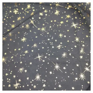 DX126 Manufacturers Direct Flash Tulle With Gold Foil Star Dots Design Polyester Mesh Fabric - 100% Polyester, 25 gsm, 155...