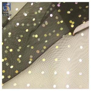Classic Polka Dot Dress Fabric Rainbow Foil Printed Tulle 2025 New Design Style Wholesale Clothing Fabric - 100% Polyester...