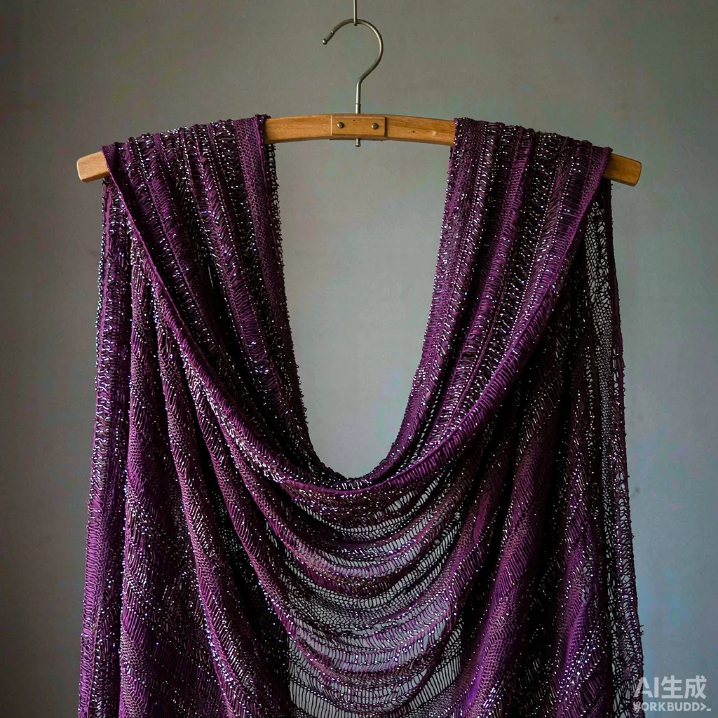 YX2282 Purple 4 Way Stretch Spandex Nylon Power Net Mesh Fabric Printed Glitter Spider Web Mesh Halloween Clothing Fabric