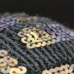 Classic Custom Black/White Tulle Silver Stars Sequins Net Fabrics