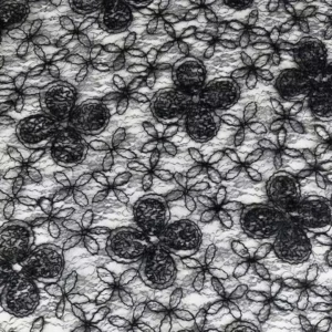 YX1217 New Autumn Style Plain Color Crochet Rope Lace Fabric With Embroidered Florals Mesh Fabric for Garments