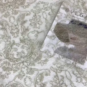 YX1201-1 130gsm Sexy Style Embroidered Black Tulle Fabric for Woman Clothing Mesh Custom Knitted Embroidery Fabric 1 Yard