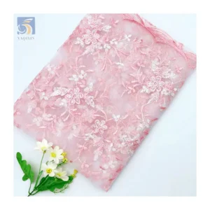 YX2707 Industry Competitive Price Tulle Polyester Embroidery Fabric Floral Lace Fabric for Woman