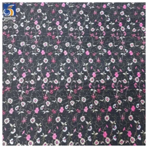 YX505 New Design Pink White Floral Polyester Mesh Colorful Embroidery Tulle Fabric