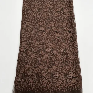 YX1016 Sample Embroidered Tulle Fabric in 7 Days Polyester Flower Pattern Embroidery Cheap Mesh Fabric Custom Clothing