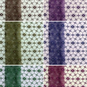 YX1019 Customized Embroidered Tulle Mesh Fabric With Designs in Three Days Floral Poly Embroidery Tulle Fabrics Textiles