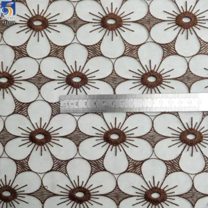 YX1019 Customized Embroidered Tulle Mesh Fabric With Designs in Three Days Floral Poly Embroidery Tulle Fabrics Textiles