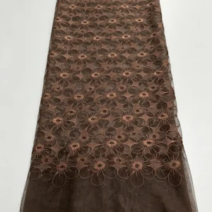 YX1019 Customized Embroidered Tulle Mesh Fabric With Designs in Three Days Floral Poly Embroidery Tulle Fabrics Textiles