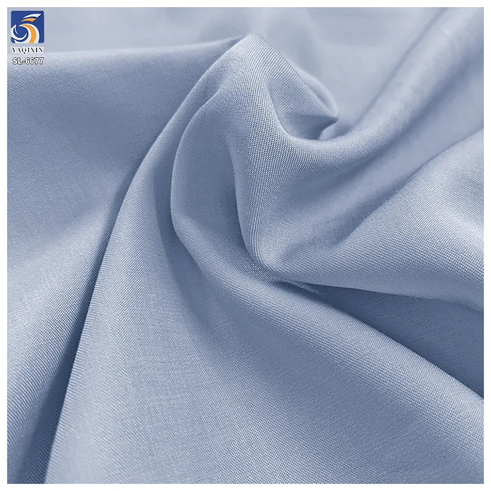 DV-6677 Factory 100gsm Fine Twill Fabric 50 Rayon 50 Polyester Soft Lightweight Dress Shirt Twill Fabric Textile Wholesale