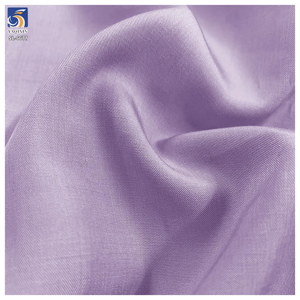 DV-6677 Factory 100gsm Fine Twill Fabric 50 Rayon 50 Polyester Soft Lightweight Dress Shirt Twill Fabric Textile Wholesale