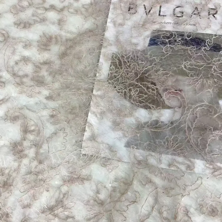 YX1231 Cheap Brushed Tassel Wool Embroidered Mesh Lace Fabric With Sequins Custom Embroidery Clothing Mesh Fabric