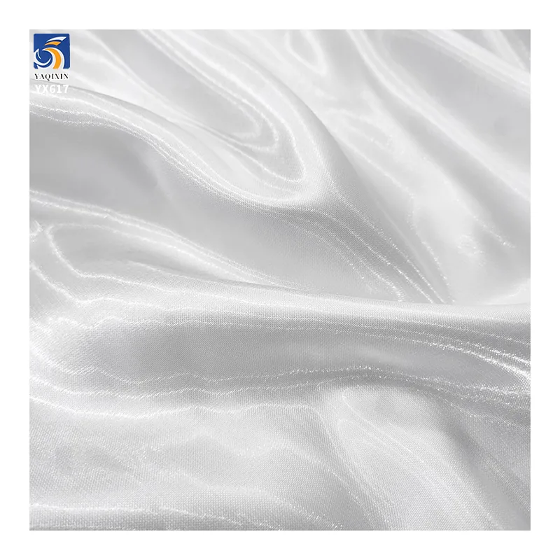 YX617-1 110gsm New Trend Customized Luxury Colors Light Weight Satin Fabric for Clothing Polyester Shiny Satin Fabric