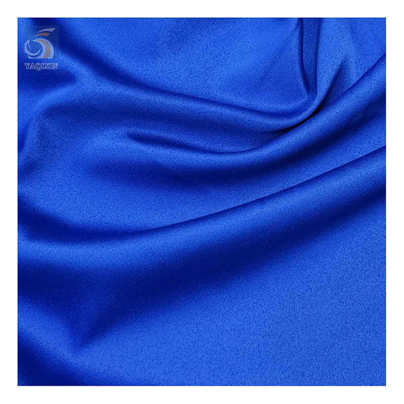 China Paradise Satin Fabric Manufacturer 85gsm Gem Blue Light Polyester Dull Face Paradise Satin Fabric 1 Yard
