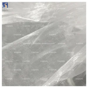 YX1141 Lightweight 22gsm Polyester Hardened Transparent Glass Gloss Organza Fabric for Formal Dress or Wedding Dress