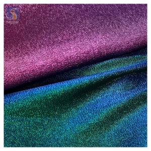 YX2511-1 Stock Lot 2026 New Party Dress Fabric Multi Color Foil Lurex Jersey Fabric 100%Polyester Flash Shiny Tricot Fabric