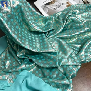 YX1509 0.8CM Multicolor Gold Foil Polka Dot Chiffon Fabric Soft for Evening Dresses Gowns Skirts and Fashion Apparel