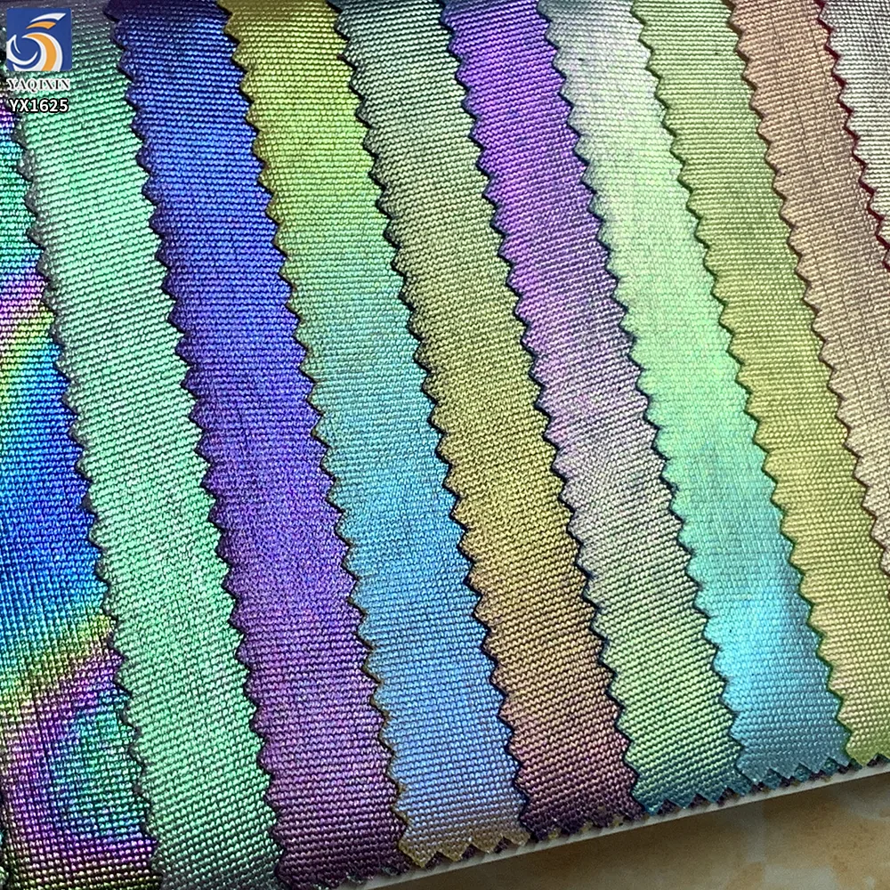 YX1625 Iridescent Foil Knit Stretch Fabric Holographic Knit Textile for Swimwear Leggings and Stagewear
