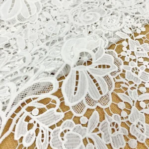 YX1485 125cm 150gsm Custom Color Openwork Floral Water Soluble Lace Fabric for Women Dresses Sleeves and Fashion Garment