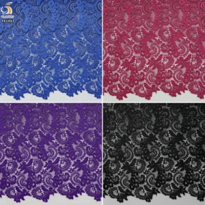 YX1483 125cm White Water Soluble Floral Paisley Guipure Lace Fabric for Evening Dresses Gowns Skirts and Fashion Clothin