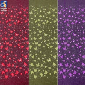 YX2056 2025 New 3D Butterfly Flower Bead Embroidery Tulle Fabric With Sequin Fashion Lace Fabric  for Wedding