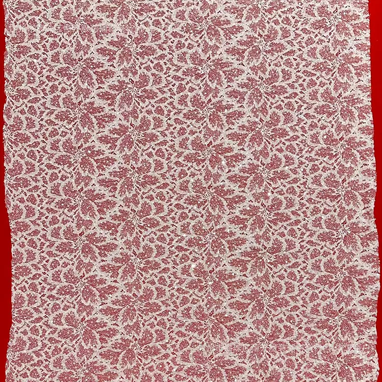 YX1578 White Sparkling Bubble Pearl Sequin Lace Fabric for Evening Dresses Party Gowns and Formal Garments