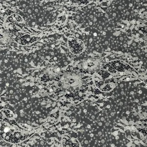 YX1577 Bubble Pearl Sequin Embroidered Lace Fabric for Wedding Gowns Dresses and Fashion Apparel