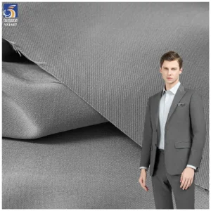YX1467 320gsm 85 Polyester 11 Rayon 4 Spandex 4 Way Stretch TR Fine Twill Suiting Fabric for Men Suits Blazers Trousers