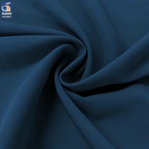 YX1467 320gsm 85 Polyester 11 Rayon 4 Spandex 4 Way Stretch TR Fine Twill Suiting Fabric for Men Suits Blazers Trousers
