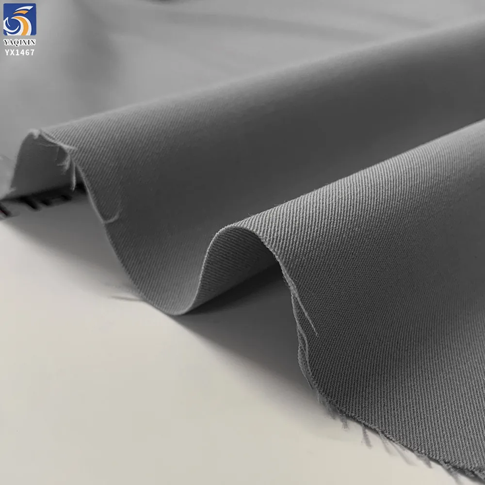 YX1467 320gsm 85 Polyester 11 Rayon 4 Spandex 4 Way Stretch TR Fine Twill Suiting Fabric for Men Suits Blazers Trousers