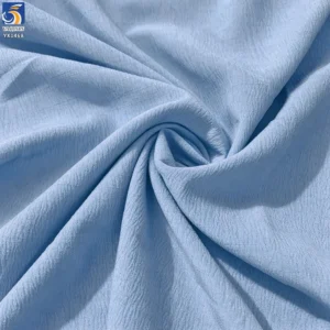 YX1468 Wholesale 110gsm 60 Polyester 37 Rayon 3 Spandex Slub Crinkle Fabric for Women Shirts Dresses