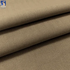 YX1471 350gsm Polyester Linen Blend Herringbone Twill Stretch Suiting Fabric for Men Blazers Trousers and Business Apparel