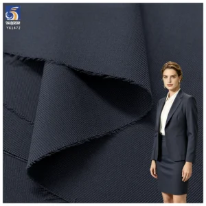 YX1472 275gsm Stretch Polyester 3/3 Twill Fabric for Men Women Suits Blazers Trousers and Tailored Apparel