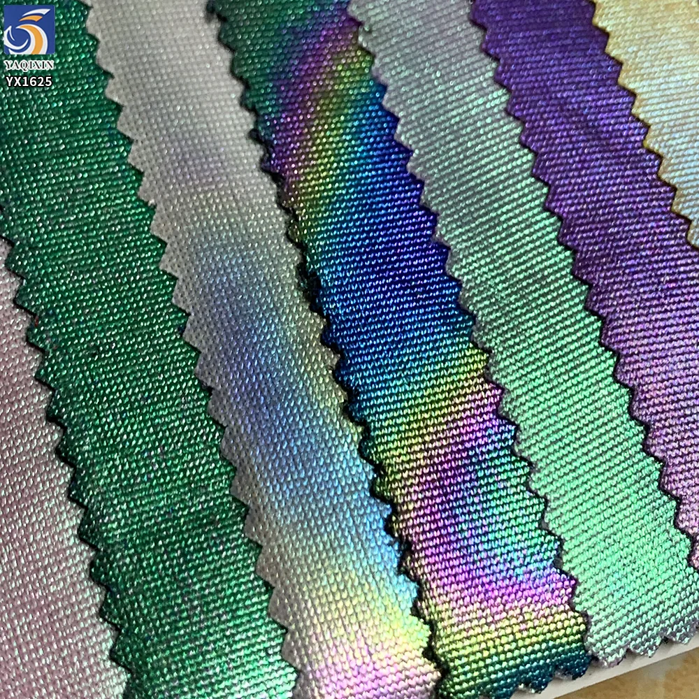 YX1625 Iridescent Foil Knit Stretch Fabric Holographic Knit Textile for Swimwear Leggings and Stagewear