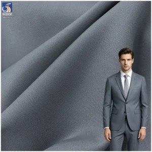 YX1475 Wholesale 400g/m² Heavy 88 Polyester 12 Rayon TR 3/3 Right Twill Fabric for Men Suit Trouser and Apparel Manufacturing
