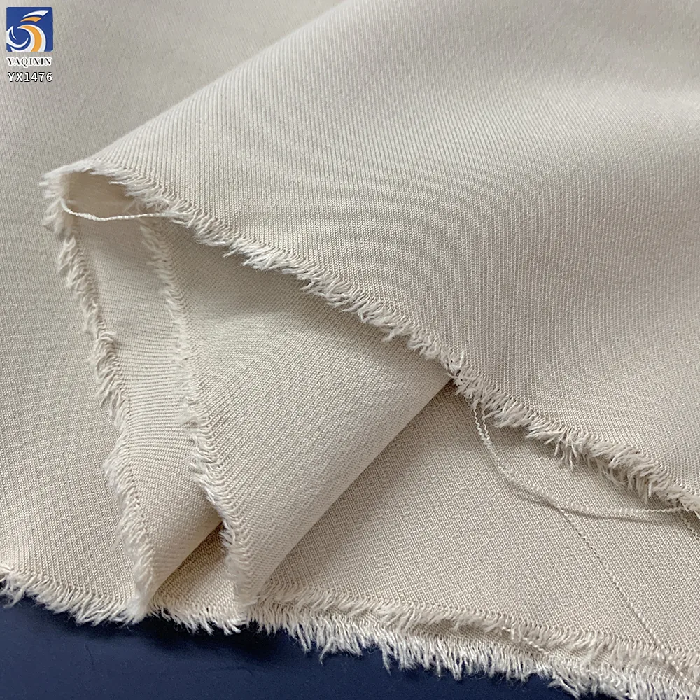 YX1476 220g/m² Polyester Rayon Spandex Serge 2/2 Twill Fabric for Stretch Suits Blazers and Tailored Pants