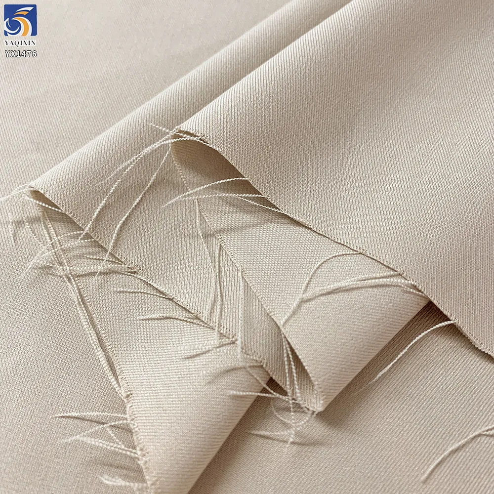 YX1476 220g/m² Polyester Rayon Spandex Serge 2/2 Twill Fabric for Stretch Suits Blazers and Tailored Pants