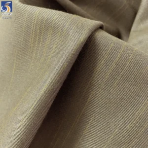YX1477 Wholesale 350g/m² Textured Jacquard 65% Polyester 35% Rayon Striped Twill Suiting Fabric for Blazers Trousers