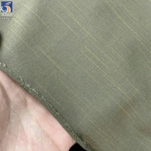 YX1477 Wholesale 350g/m² Textured Jacquard 65% Polyester 35% Rayon Striped Twill Suiting Fabric for Blazers Trousers