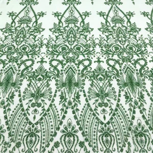 YX1609 New Arrival Baroque Sequin Lace Fabric Ornamental Glitter Embroidered Mesh for Evening Gown Dress