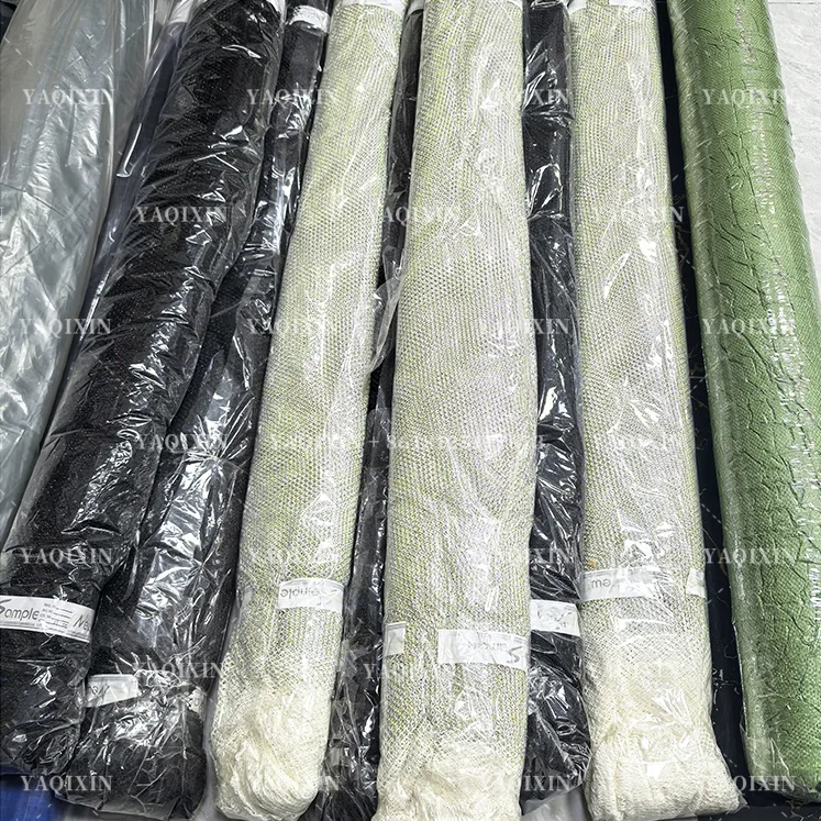 YX1194 2026 New Hot 3D Colored Brilliant Diamonds Stones Stretch Net Mesh Fabric Wholesale by Roll for Dance Skirt