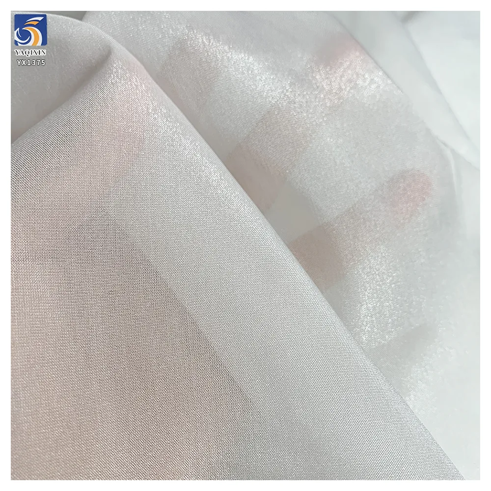 YX1375 Chinese Cheap Price 1 Yard Top Quality Density 80gsm Solid Glossy Chiffon Fabric for Sunscreen Dress