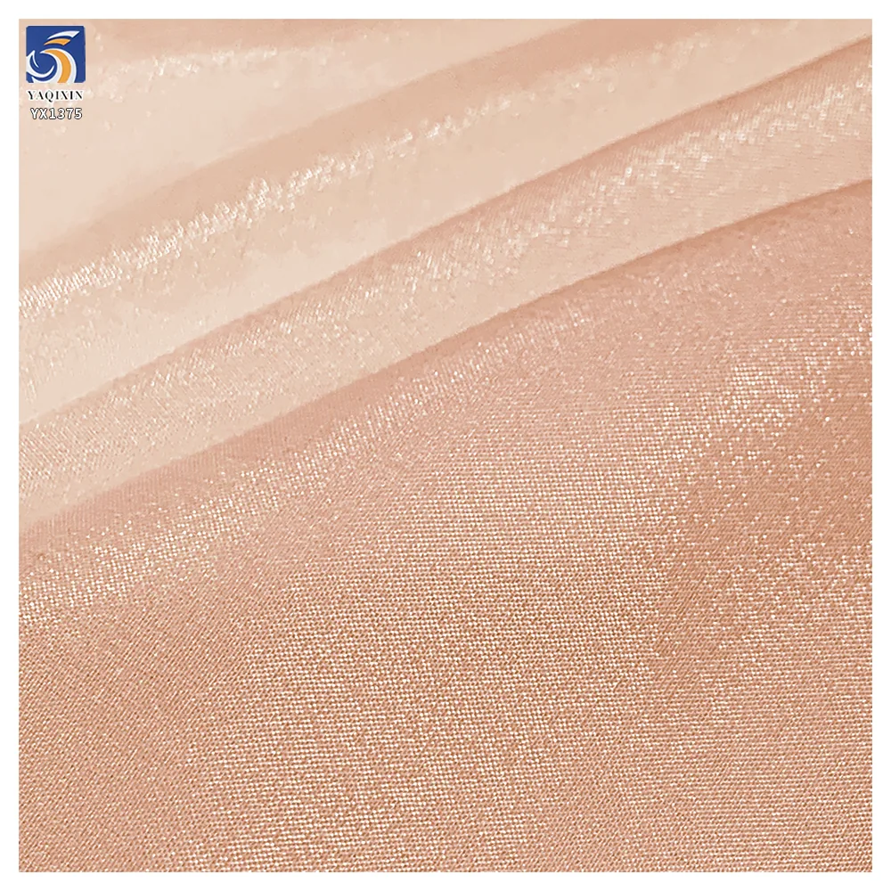 YX1375 Chinese Cheap Price 1 Yard Top Quality Density 80gsm Solid Glossy Chiffon Fabric for Sunscreen Dress